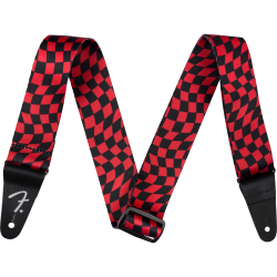 WAVY CHECKER POLY STRAP RED