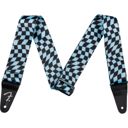 WAVY CHECKER POLY STRAP BLUE